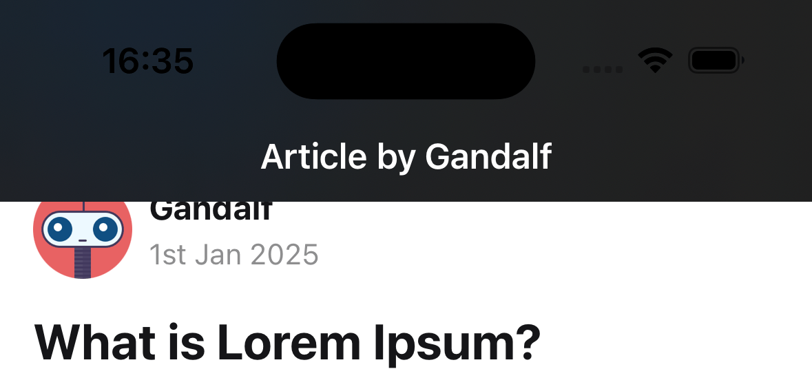 Header blur effect systemThickMaterialDark